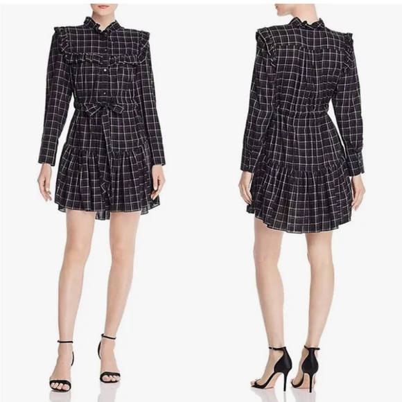Rebecca Taylor Dresses & Skirts - La Vie Rebecca Taylor long sleeve paid dress XS nwt dress great for fall